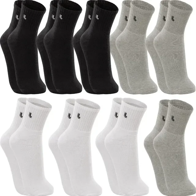 Kit 9 Pares Meias Cano Médio Algodão Masculino Original Lupo