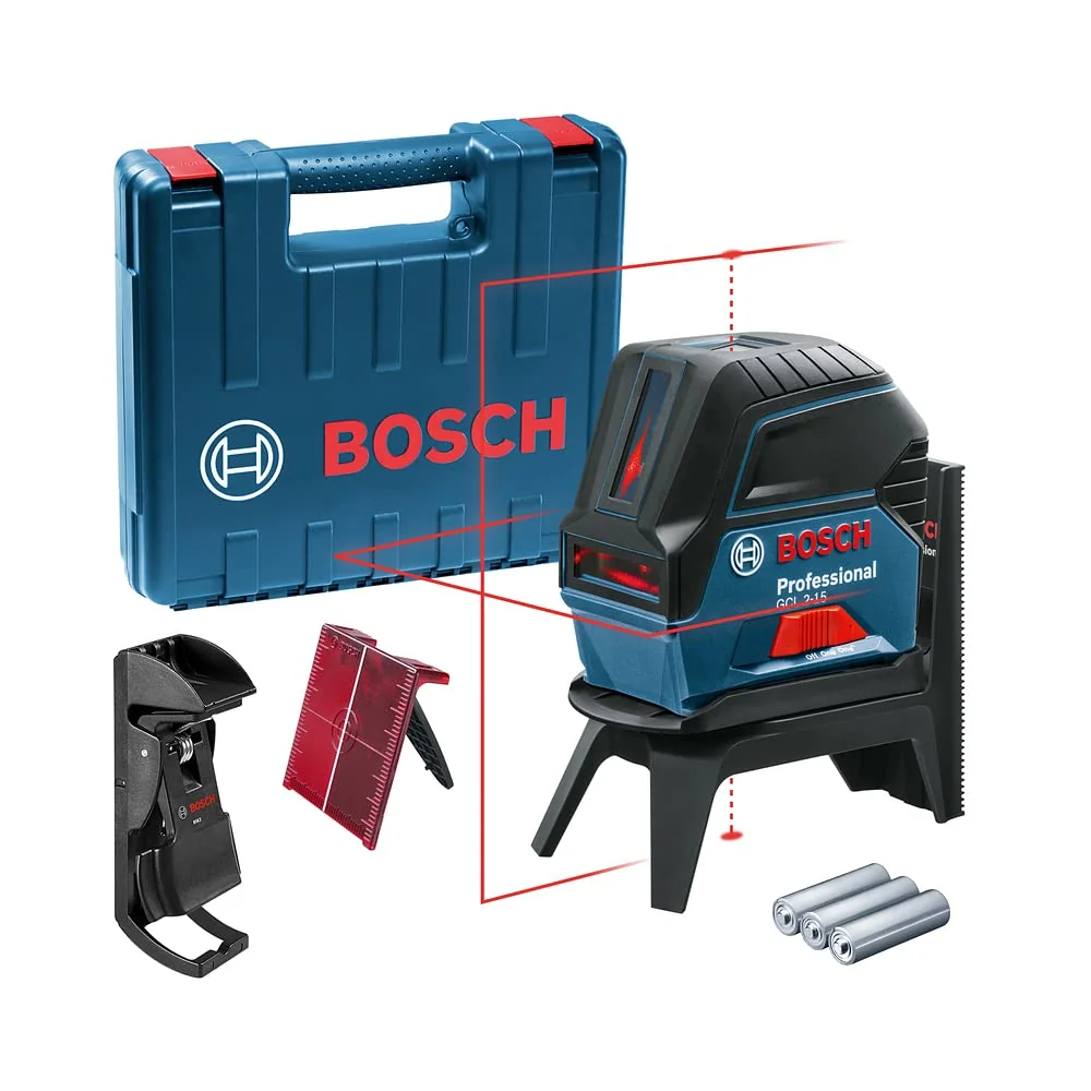 Bosch Nível Laser GCL 2-15 15m com pontos de prumo e suporte