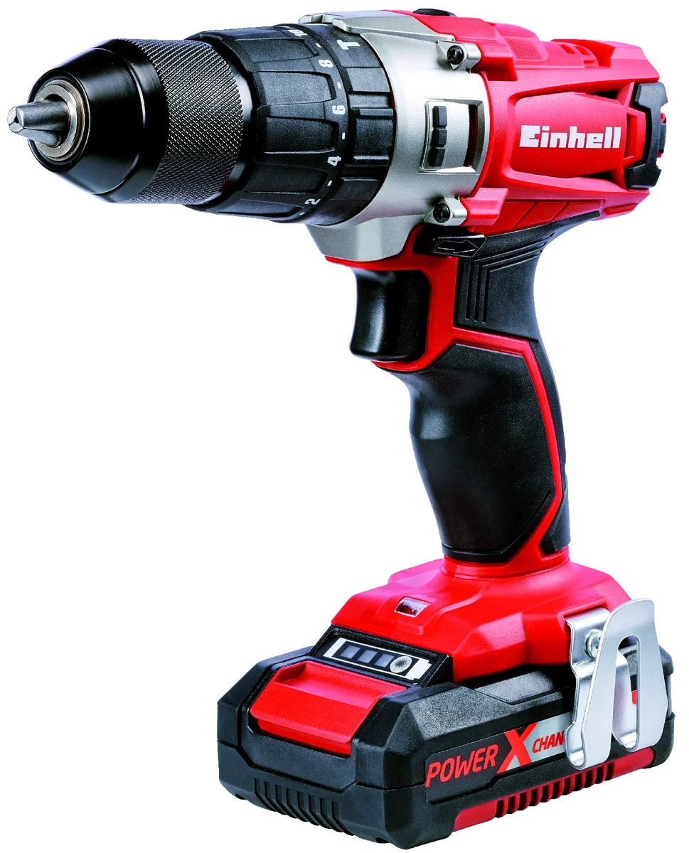 Einhell - Parafusadeira/Furadeira de Impacto TE-CD 18/2 LI-I 2B (Acompanha 2 Baterias 2ah e Carregador)
