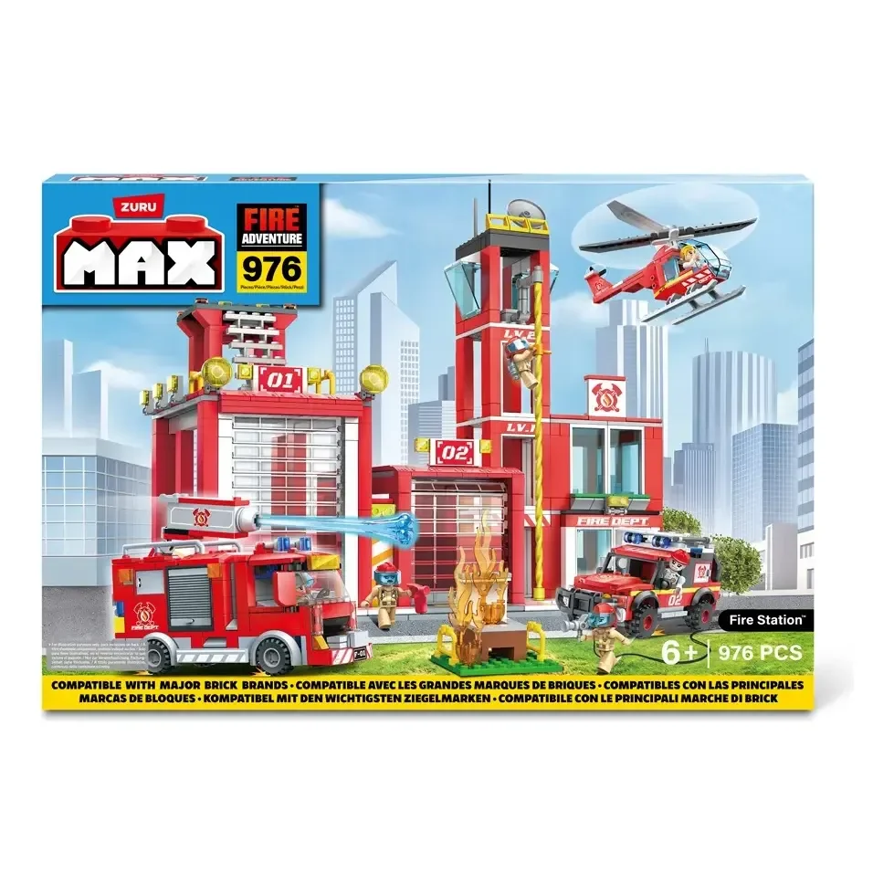 Blocos De Montar Max City Fire Station 976 Peças 976 Max City Fire Station