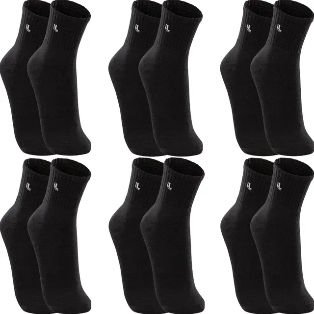 Kit 6 Pares Meias Lupo Cano Médio Esportivas Academia
