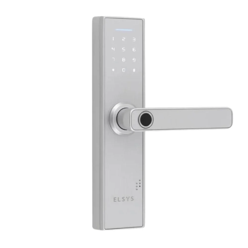 Fechadura Digital de Embutir com Biometria, Elsys, ESF-DE2000B, Prata - Abertura via Biometria e Senha Numérica