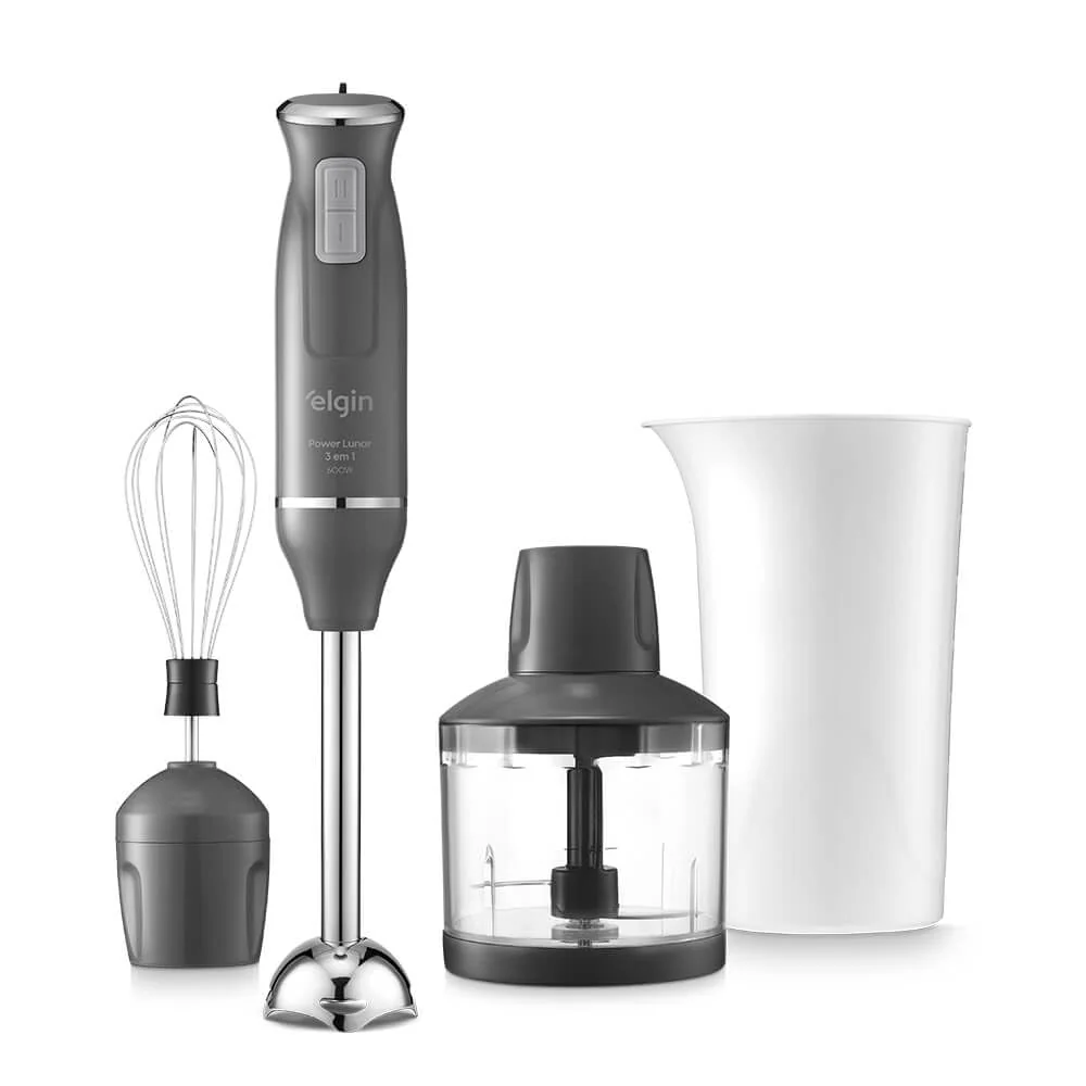 Mixer Power Inox 3 em 1 600W Elgin Lunar 110V - Mixer, triturador e batedor